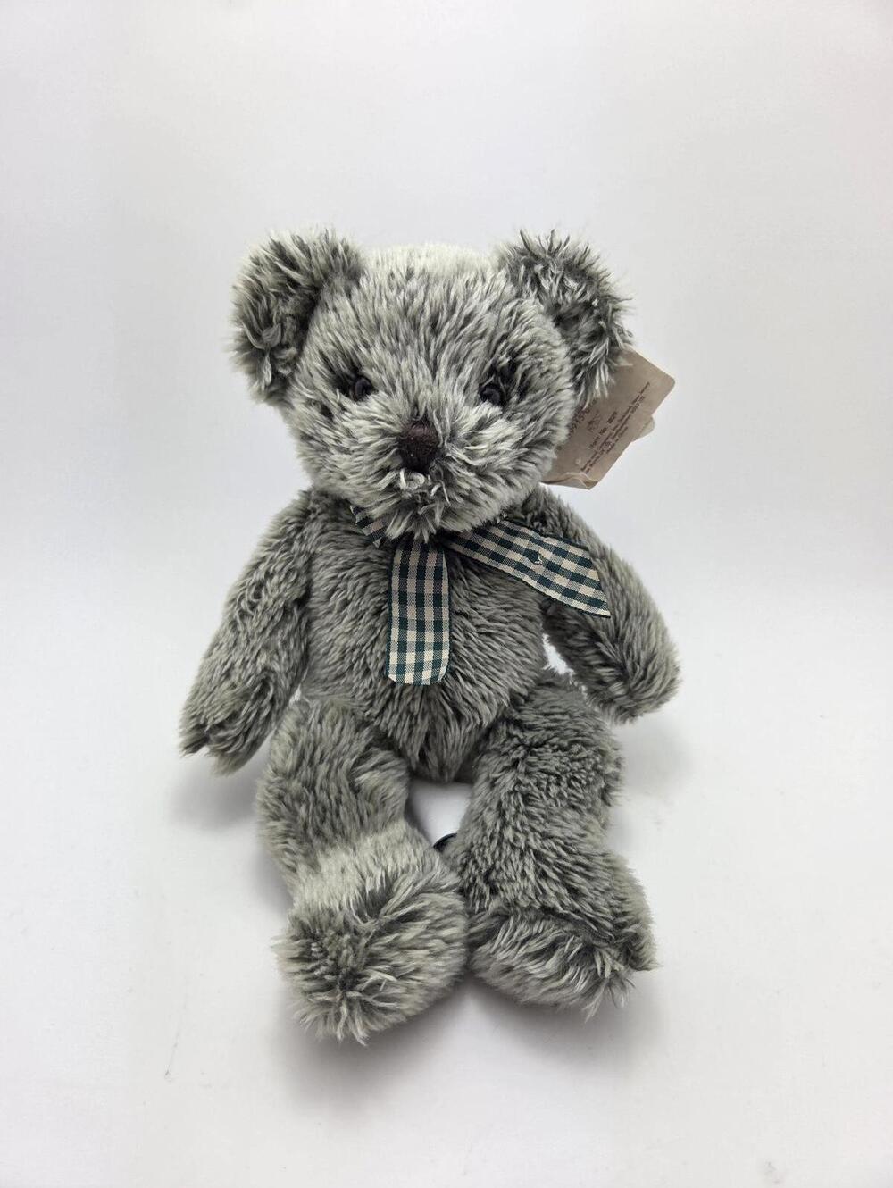 Russ "Ashley" Bear Plush Stuffed Animal Bear Plaid Bow, New with Tags (10 inch)